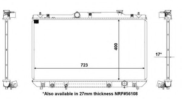 Радиатор, охлаждение двигателя NRF 56109