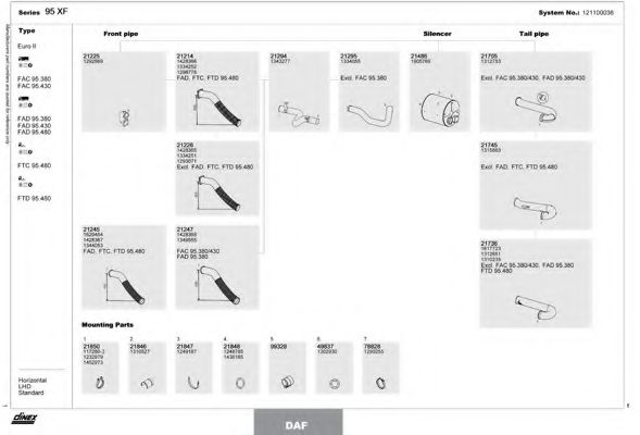 Система выпуска ОГ DINEX 121100036