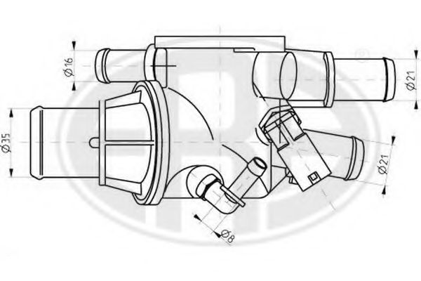 Термостат, охлаждающая жидкость ERA 350025