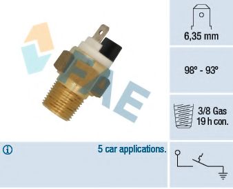 Термовыключатель, вентилятор радиатора FAE 37652