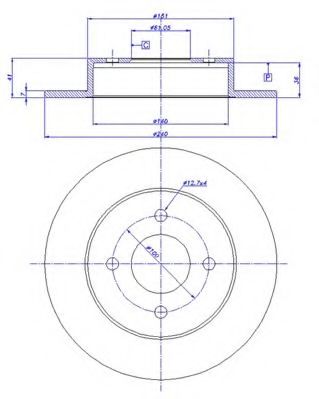 Тормозной диск CAR 16244