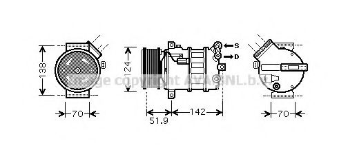 Компрессор, кондиционер AVA QUALITY COOLING ALK112