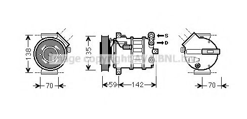 Компрессор, кондиционер AVA QUALITY COOLING ALK131