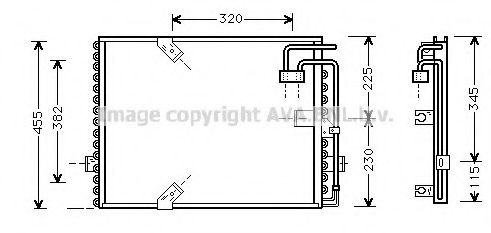 Конденсатор, кондиционер AVA QUALITY COOLING BW5187 Конденсатор, кондиционер AVA QUALITY COOLING BW5187