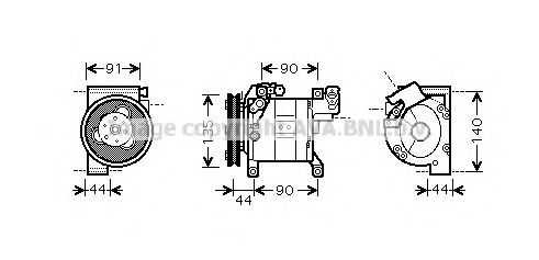 Компрессор, кондиционер AVA QUALITY COOLING DNK322