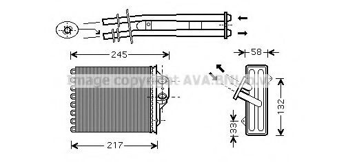 Теплообменник, отопление салона AVA QUALITY COOLING FTA6350