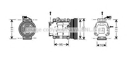 Компрессор, кондиционер AVA QUALITY COOLING FTK041