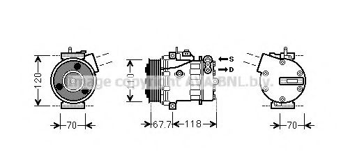 Компрессор, кондиционер AVA QUALITY COOLING FTK384