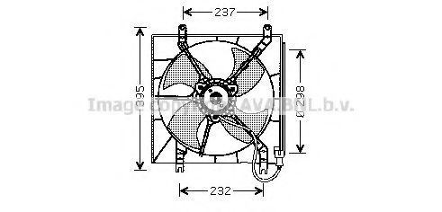 Вентилятор, охлаждение двигателя AVA QUALITY COOLING HD7512