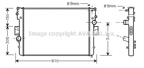 Радиатор, охлаждение двигателя AVA QUALITY COOLING IV2056