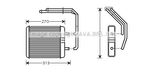 Теплообменник, отопление салона AVA QUALITY COOLING IV6052