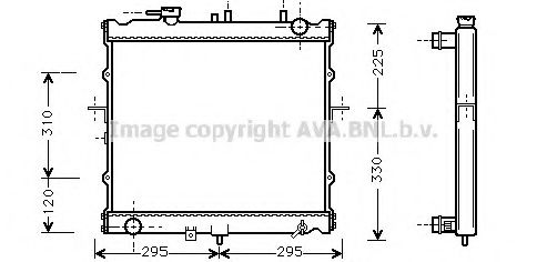 Радиатор, охлаждение двигателя AVA QUALITY COOLING KA2022