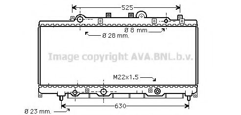 Радиатор, охлаждение двигателя AVA QUALITY COOLING LC2072
