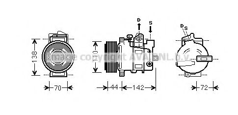 Компрессор, кондиционер AVA QUALITY COOLING MSK571