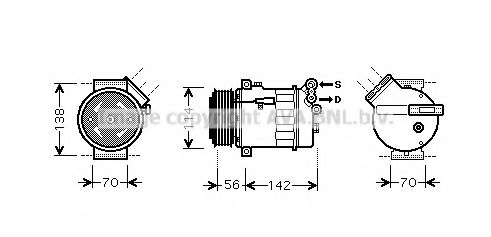 Компрессор, кондиционер AVA QUALITY COOLING OLK449