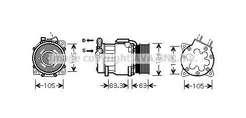 Компрессор, кондиционер AVA QUALITY COOLING PEK306