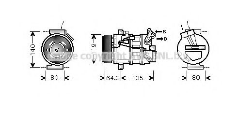 Компрессор, кондиционер AVA QUALITY COOLING RTK394