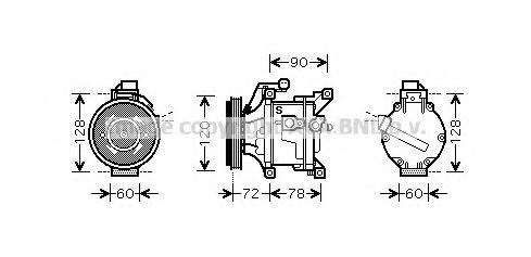 Компрессор, кондиционер AVA QUALITY COOLING TOK444