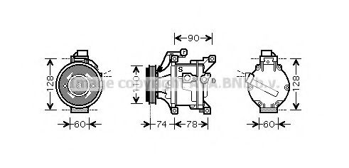 Компрессор, кондиционер AVA QUALITY COOLING TOK452