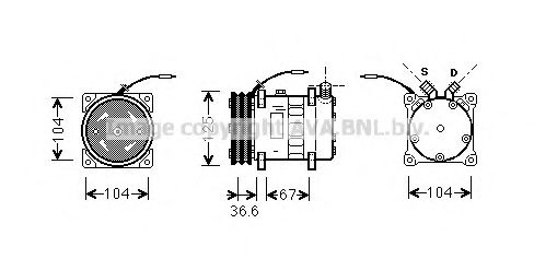 Компрессор, кондиционер AVA QUALITY COOLING UVK070