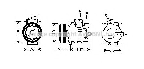 Компрессор, кондиционер AVA QUALITY COOLING VWK265
