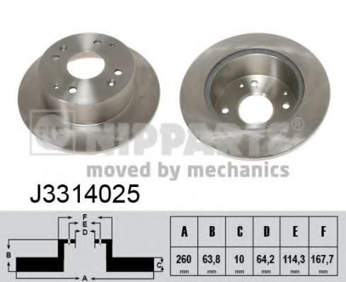 Тормозной диск NIPPARTS J3314025