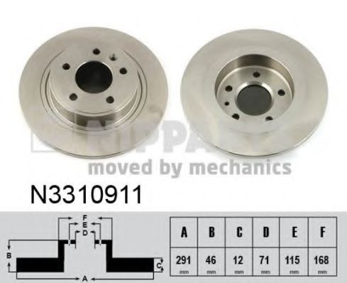 Тормозной диск NIPPARTS N3310911