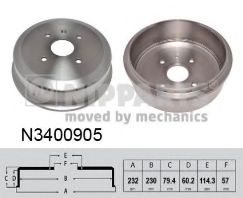 Тормозной барабан NIPPARTS N3400905