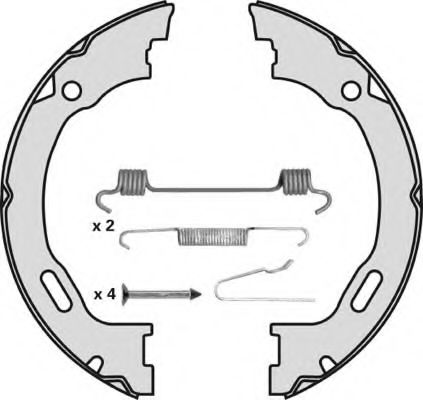 Комплект тормозных колодок, стояночная тормозная система MGA M830R