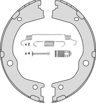 Комплект тормозных колодок, стояночная тормозная система MGA M915R