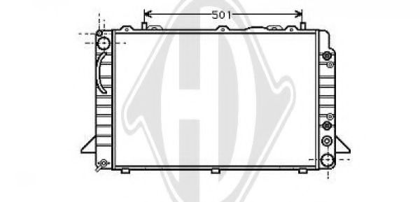 Радиатор, охлаждение двигателя DIEDERICHS 8101132