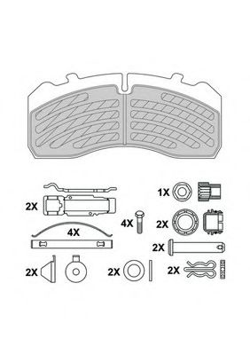 Комплект тормозных колодок, дисковый тормоз BERAL 29213