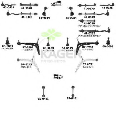 Подвеска колеса KAGER 800126