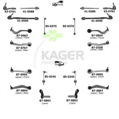 Подвеска колеса KAGER 800454