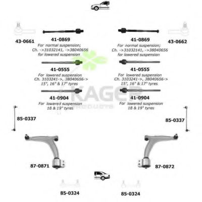 Подвеска колеса KAGER 800636