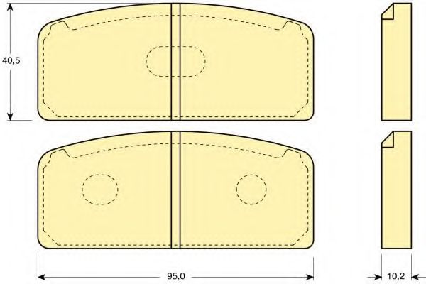 Комплект тормозных колодок, дисковый тормоз GIRLING 6101093