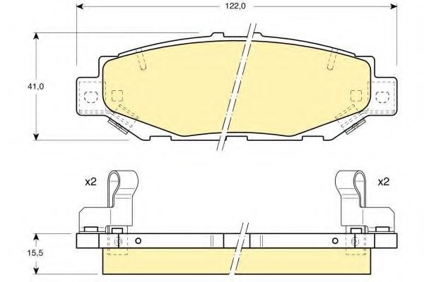 Комплект тормозных колодок, дисковый тормоз GIRLING 6111859