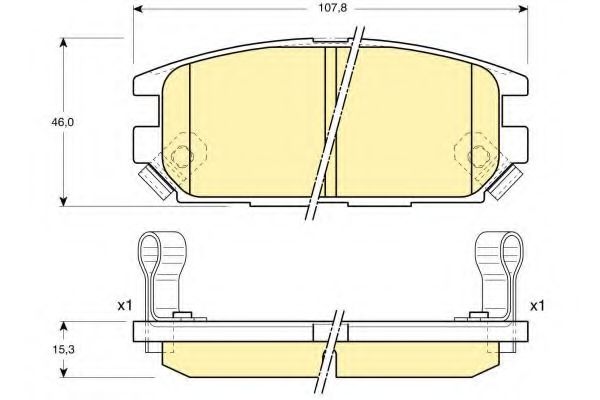 Комплект тормозных колодок, дисковый тормоз GIRLING 6131999