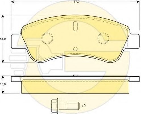 Комплект тормозов, дисковый тормозной механизм GIRLING 6411234