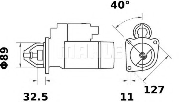 Стартер MAHLE ORIGINAL MS 548