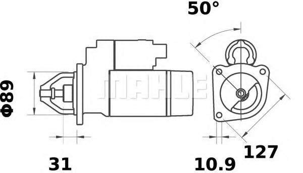 Стартер MAHLE ORIGINAL MS 386