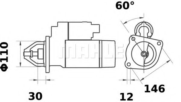 Стартер MAHLE ORIGINAL MS 389