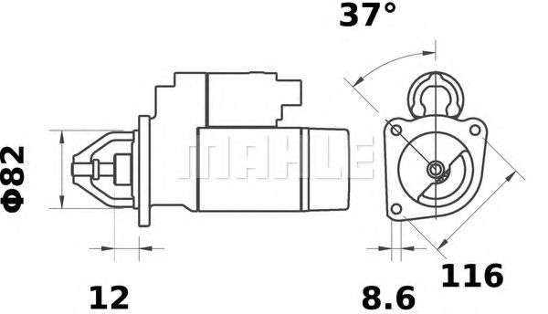 Стартер MAHLE ORIGINAL MS 372