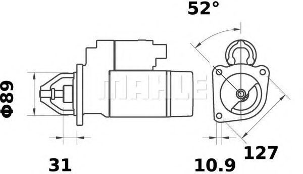 Стартер MAHLE ORIGINAL MS 277