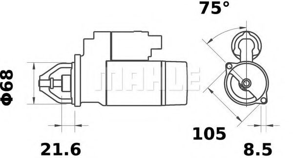 Стартер MAHLE ORIGINAL MS 47