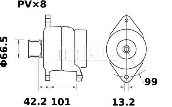 Генератор MAHLE ORIGINAL MG 577