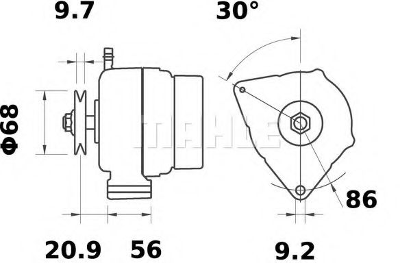 Генератор MAHLE ORIGINAL MG 434