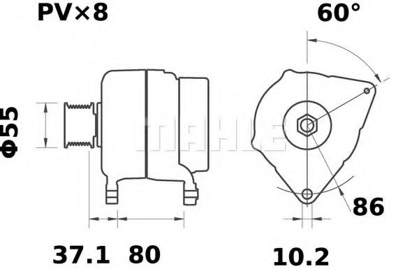 Генератор MAHLE ORIGINAL MG 413