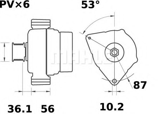 Генератор MAHLE ORIGINAL MG 418