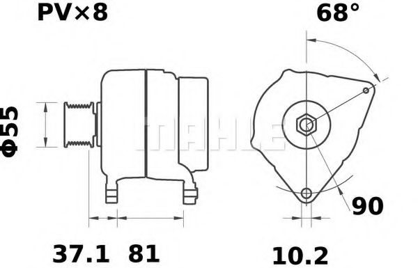 Генератор MAHLE ORIGINAL MG 72